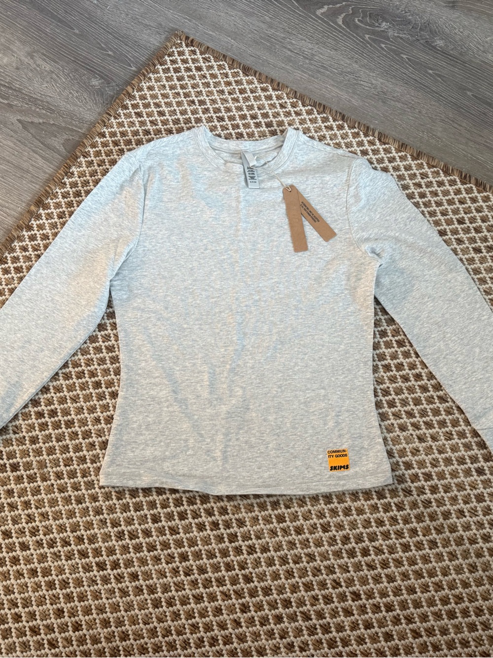 NWT SKIMS x Community Goods Cotton Jersey Long Sleeve S